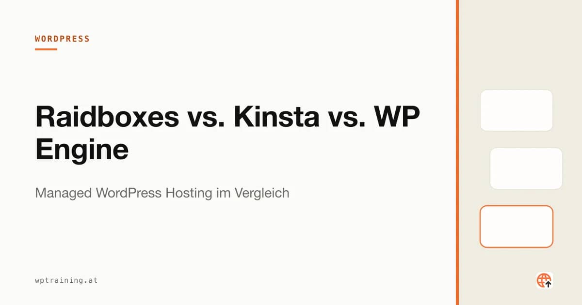 Server-Racks mit WordPress-Logo, drei Hosting-Anbieter im Vergleich