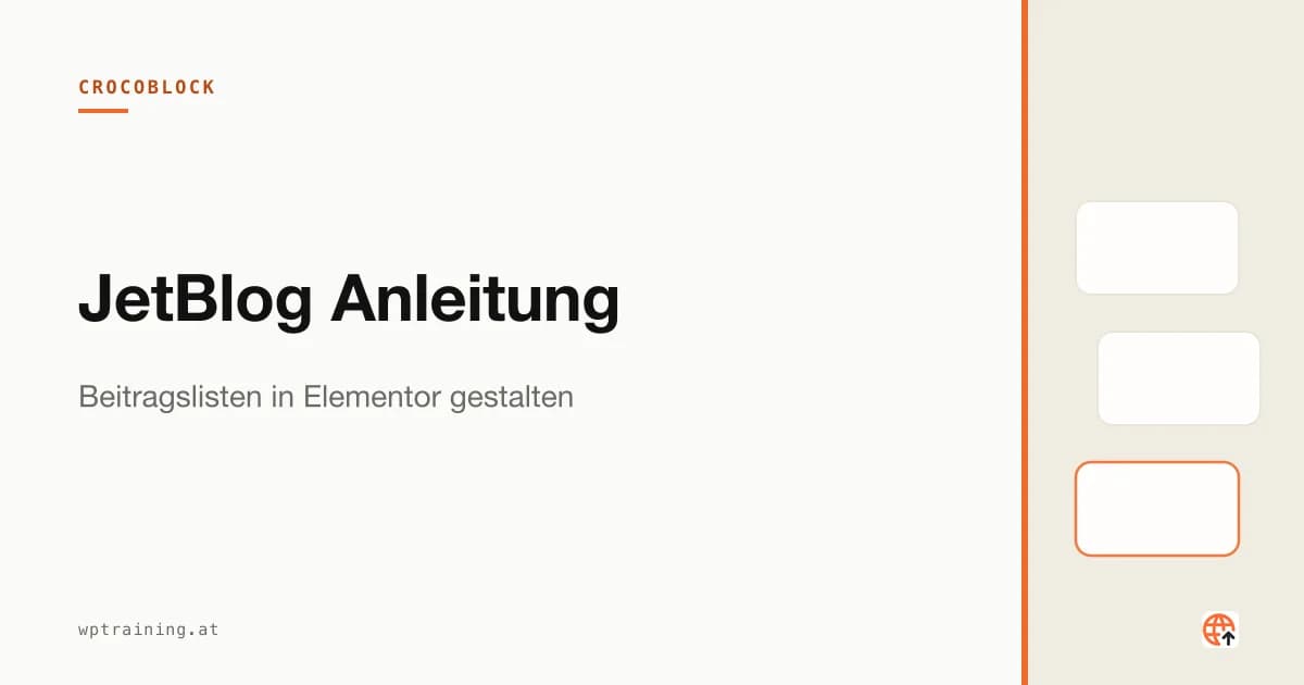 JetBlog Anleitung: Beitragslisten in Elementor gestalten