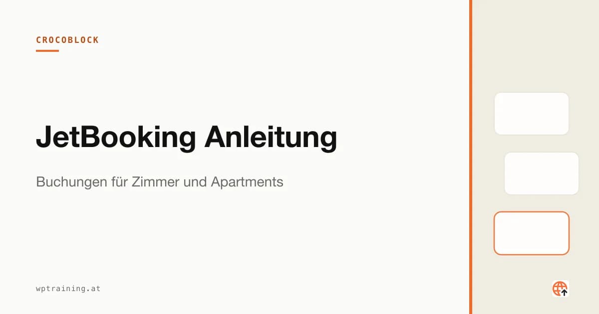 JetBooking Anleitung: Buchungen für Zimmer und Apartments