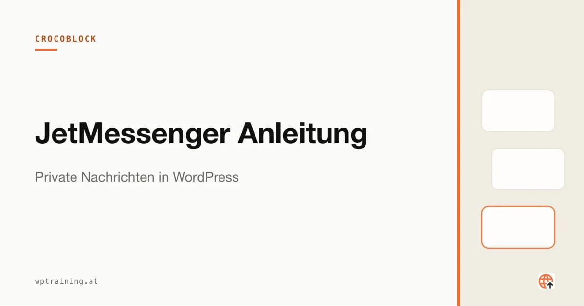JetMessenger Anleitung: Private Nachrichten in WordPress