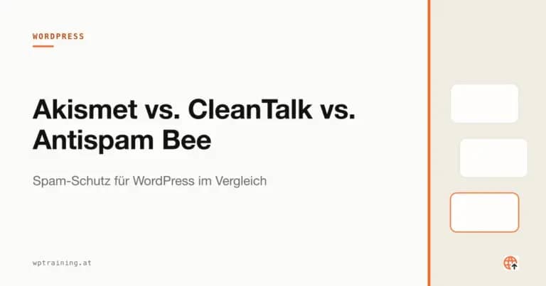 Drei Anti-Spam-Plugin-Logos vor einem WordPress-Kommentarformular