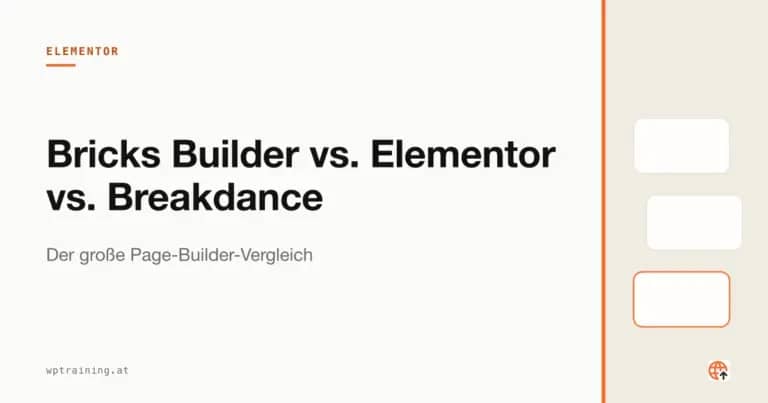 Drei Page-Builder-Logos nebeneinander auf einem WordPress-Dashboard