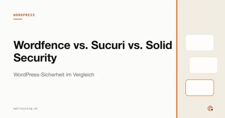 Schutzschild-Symbol über einer WordPress-Seite mit drei Plugin-Logos