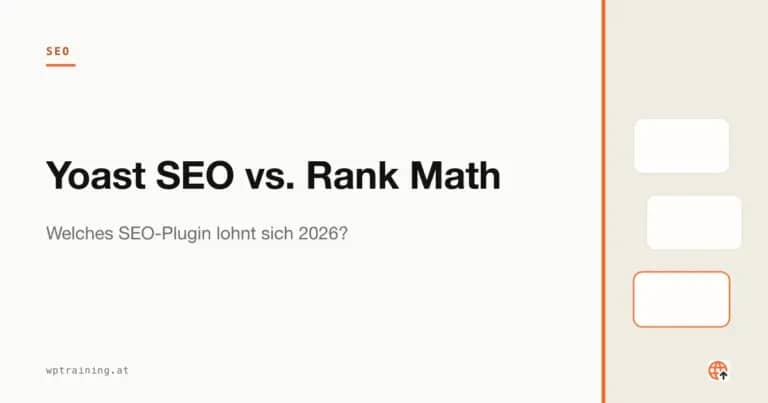 Bildschirm mit Yoast und Rank Math nebeneinander