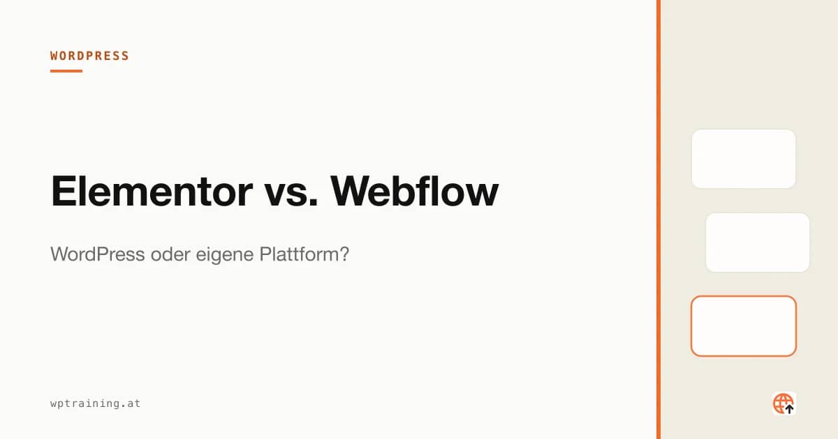 Elementor vs. Webflow: WordPress oder eigene Plattform?