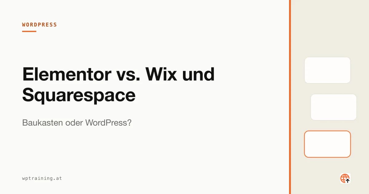 Elementor vs. Wix und Squarespace: Baukasten oder WordPress?