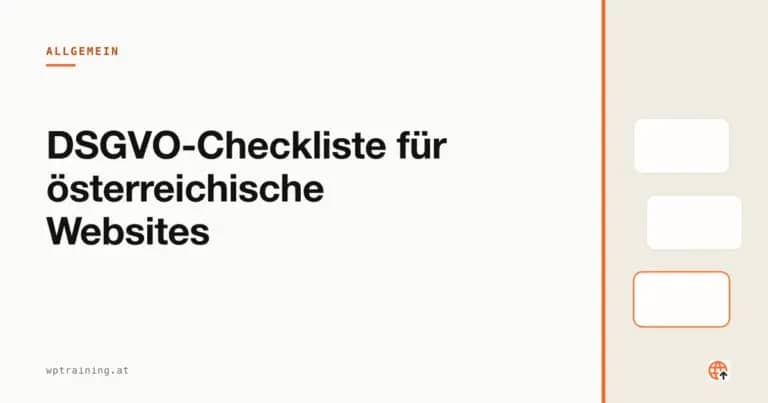DSGVO-Checkliste für österreichische Websites