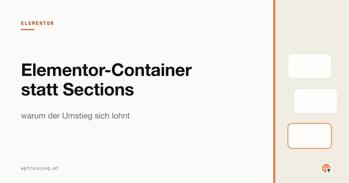 Elementor Containers Instead of Sections: Why the Switch Is Worth It