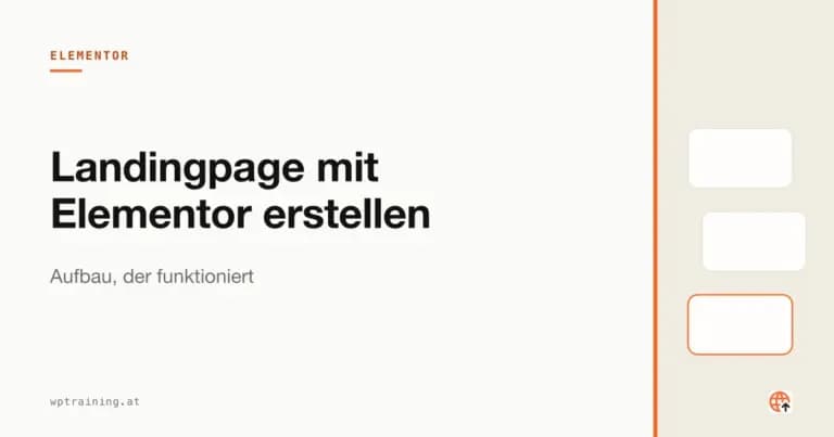 Landingpage mit Elementor erstellen: Aufbau, der funktioniert