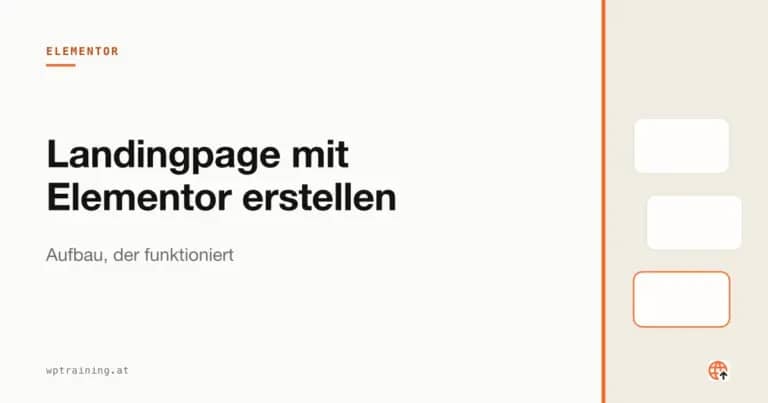 Landingpage mit Elementor erstellen: Aufbau, der funktioniert