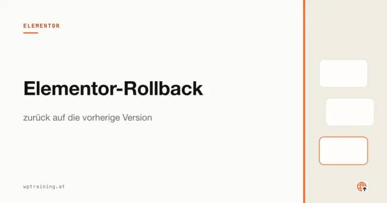 Elementor-Rollback: zurück auf die vorherige Version