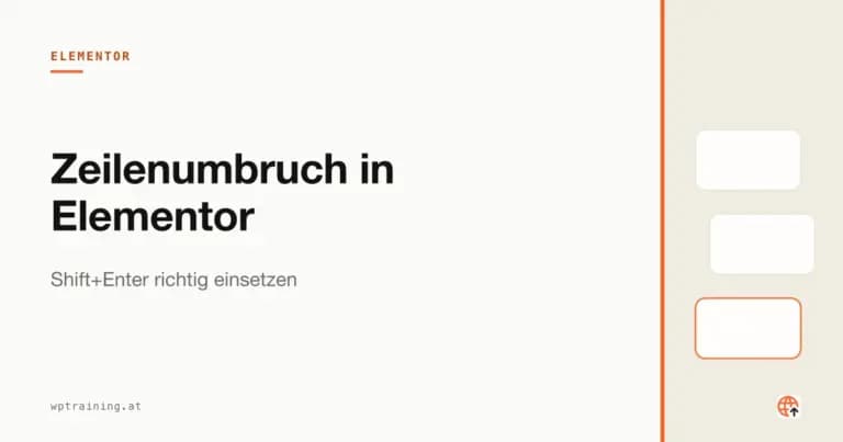 Zeilenumbruch in Elementor: Shift+Enter richtig einsetzen