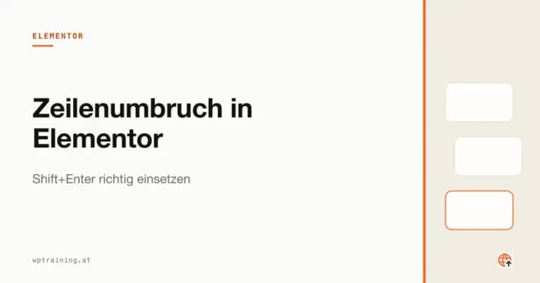 Zeilenumbruch in Elementor: Shift+Enter richtig einsetzen