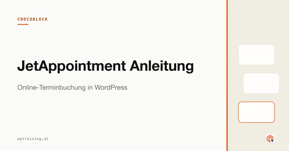 JetAppointment Anleitung: Online-Terminbuchung in WordPress