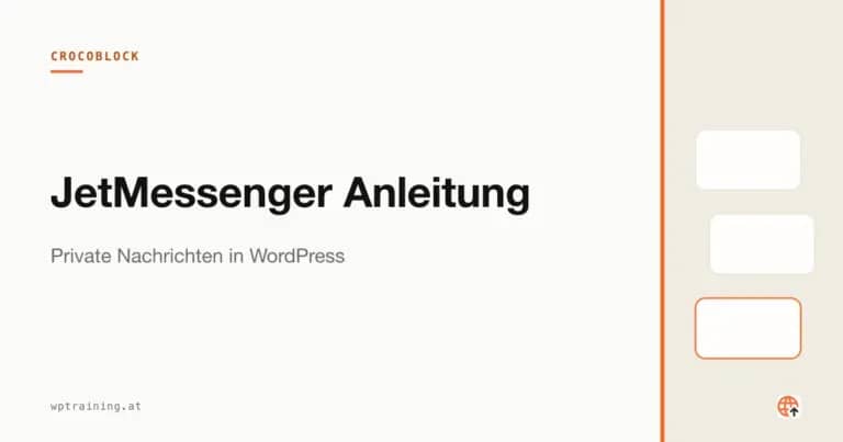 JetMessenger Anleitung: Private Nachrichten in WordPress