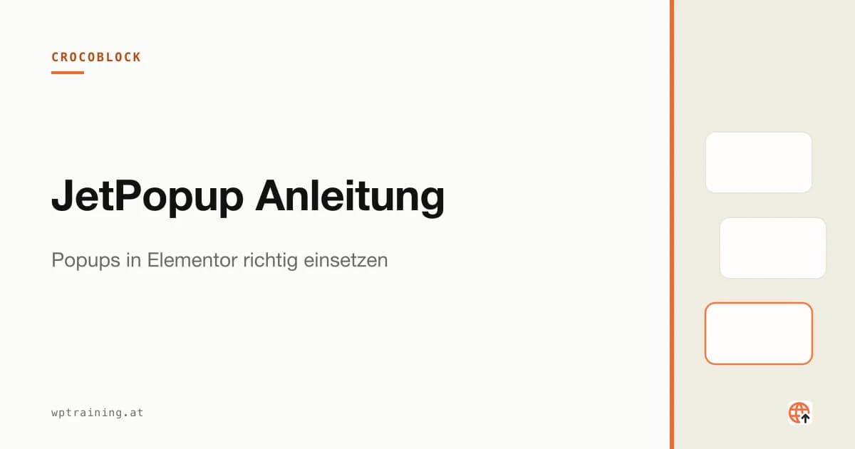 JetPopup Anleitung: Popups in Elementor richtig einsetzen