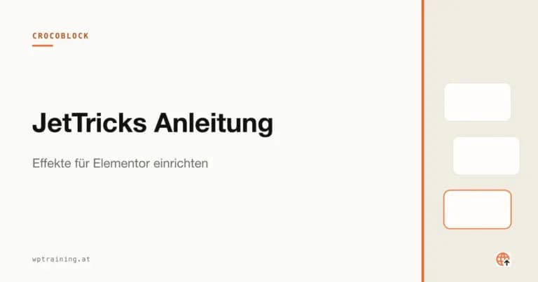 JetTricks Anleitung: Effekte für Elementor einrichten