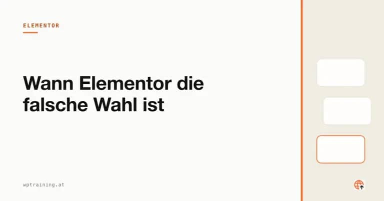 Wann Elementor die falsche Wahl ist