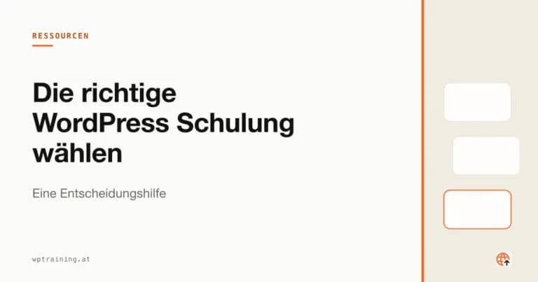 Die richtige WordPress Schulung wählen: Eine Entscheidungshilfe