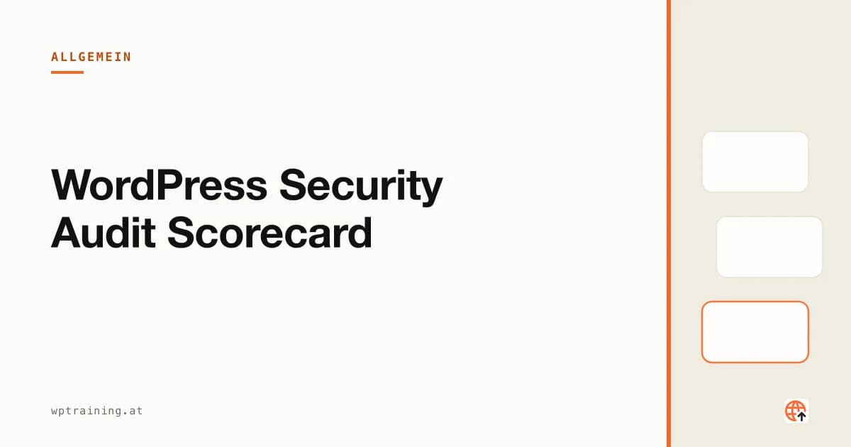 WordPress Security Audit Scorecard