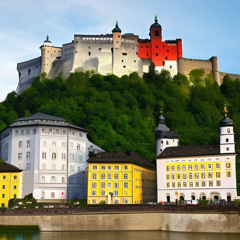 Die Festung Hohen Salzburg im Popart Style